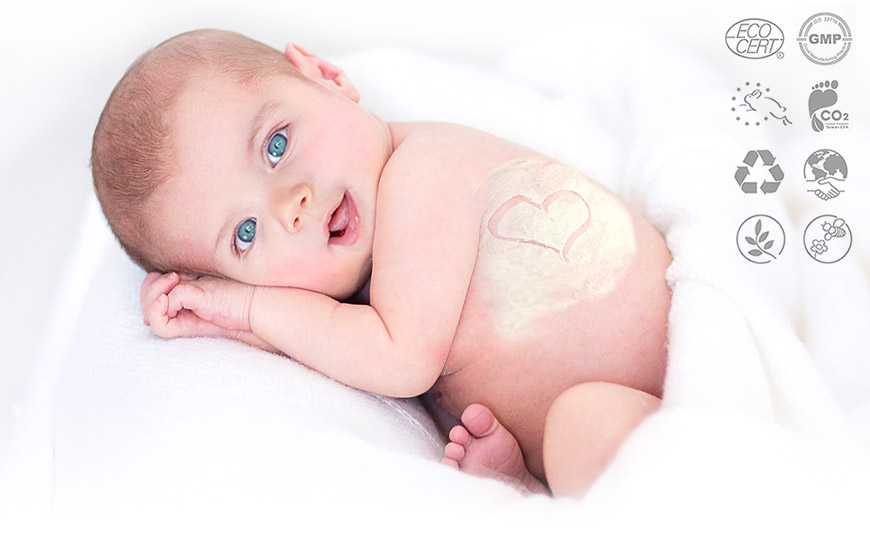 biologische baby lotion en crème voor baby
