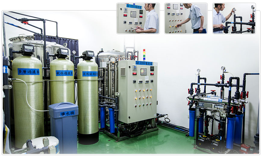 RO water system for skin care product manufacturing