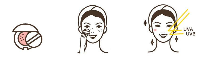 Pad in silicone per fondotinta cushion